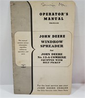 Operator's Manual John Deere windrow Spreader