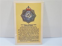 Military Postcard Royal Canadian Army Service Corp