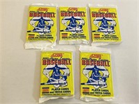1990 Score Baseball Cards LOT of 5 Unopened Packs