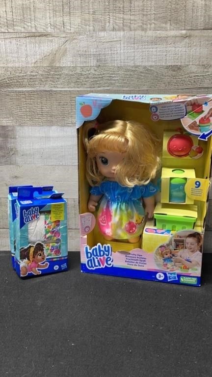 New Baby Alive Doll & Accessories