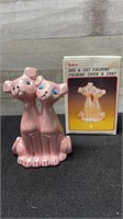 Vintage Sabre Dog & Cat Figurine In Original Box 6