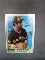 1982 Topps Signed HOF Ozzie Smith Baseball Card
