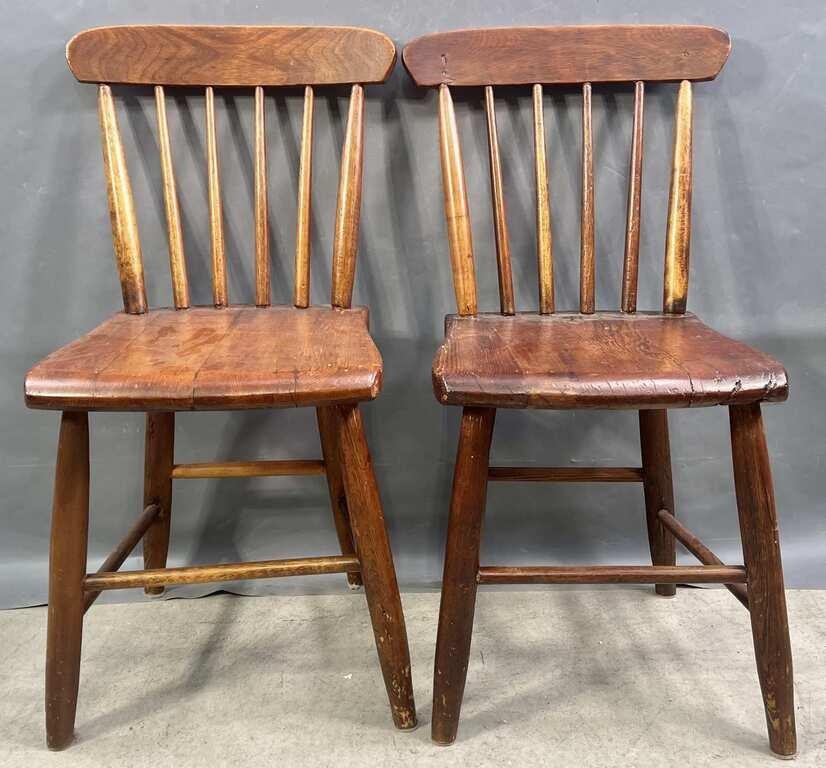 Pair of Spindle-Back Chairs