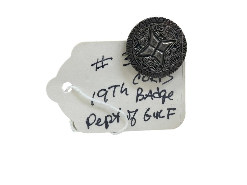 Confederate 19th Corps. Badge