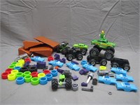Lot Of Assorted Monster Trucks & Legos