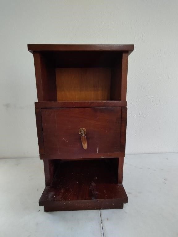 Antique Solid Wood End Table