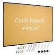 Cork Board 48X36 Grey  Black Frame