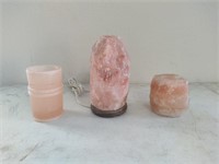 Salt Lamp, Candle Holder & Cup