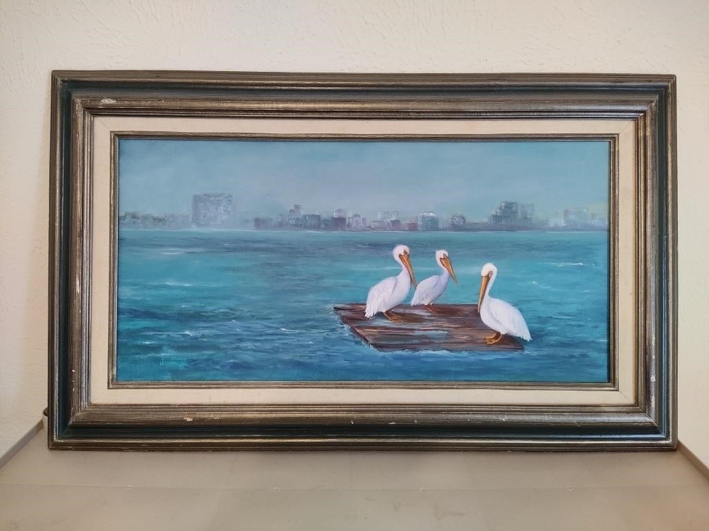 Pelican Painting by Ellen Johanson