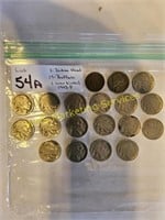 Indian Head Cent, Buffalo & War Nickles