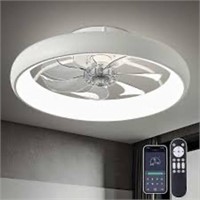 20 IN. LED INDOOR WHITE BLADELESS APP CONTROL LOW