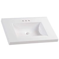 1 New 31 in. W x 22 in. D Cultured Marble Vanity