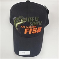 Premium Embroidered Ball Cap - Fish
