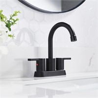 1 FORIOUS Black Center set Bathroom Faucet with