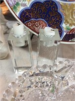 Crystal block candleholders