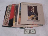Lot of 33 RPM Vinyl Records - Eric Clapton,