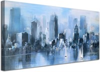 NYC Canvas Art - Brooklyn Bridge 58x29