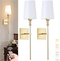 Gold Battery Operated Wall Sconce Set of 2 see pic