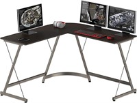 SHW L-Shaped Computer Gaming Desk  Espresso