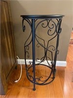 Black Metal Plant Stand Table
