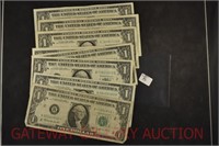 (9) Washington $1 Federal Reserve Notes: