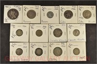 (13) Foreign Silver Coins: