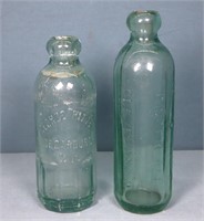 (2) 19th C. Blob-Top Glass Soda Bottles