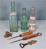 Vintage Bottles, Ice Picks, Bottle Openers