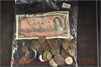 Assorted Coins & Currency: