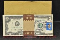 (50) Jefferson $2 Federal Reserve Notes: