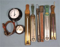 (8) Antique Thermometers