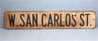 Vintage West St. Carlos Street Sign