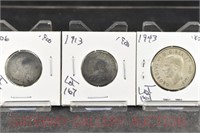 (3) Canada Silver Coins: