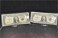(3) Washington $1 Silver Certificates: