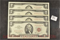 (4) Jefferson $2 US Notes: