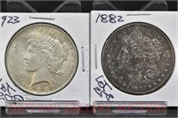 (2) Silver Dollars: