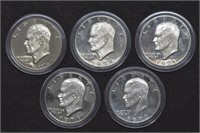 5 - Silver Proof Ike Dollars