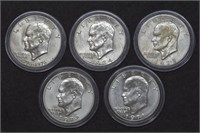 5 - Silver UNC Ike Dollars
