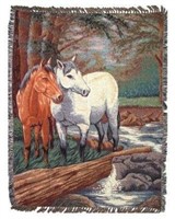 Tapestry Throw - Horses