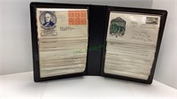 Terrific binder filled with presidential stamps