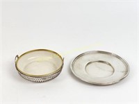 STERLING PLATE AND STERLING HANDLED BOWL