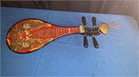 Chinese Musical String Instrument, Red & Black