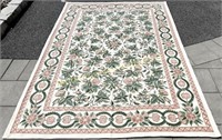 VINTAGE FLORAL HAND MADE CHAIN STITCH RUG