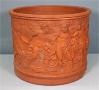 Classical Terracotta Planter w/ Dancing Cherubs