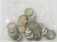 APPROX. 54 CANADIAN SILVER 10 CENT COINS 1916-1967
