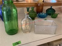 Salt Dish, Quaker Whiskey Bottle, 40oz GRN Water