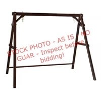 3-Person Brown Wood Patio Swing Stand ONLY