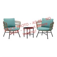 3-piece Shiloh Valley bistro set -Aloe cushions