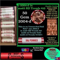 THIS AUCTION ONLY! BU Shotgun Lincoln 1c roll, 200