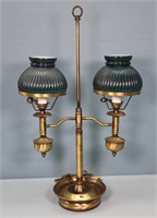 Vintage Brass Double Student Lamp